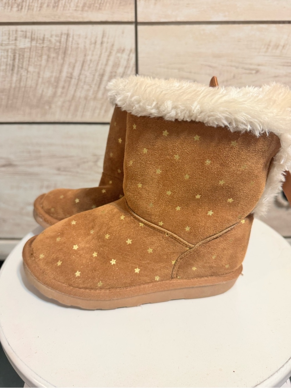 True Craft Plush Taupe Faux Fur Lined Slip-On Boots